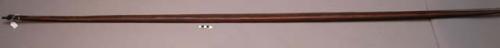 Long bow of red wood, back side is black as well as the lines