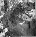 Mound 54. East West trench, showing Northern edge of tomb 2 (believe top floor)