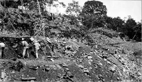 Structures 3 and 4  - looking northwest beginning excavations