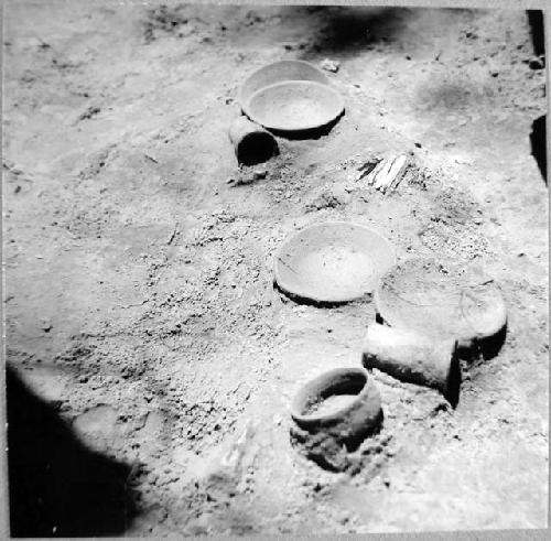 Mound 54. Tomb 1. After removal of skeletons