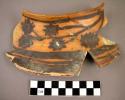 Restorable jeddito black-on--yellow potsherd