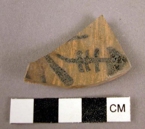 Potsherd showing flower