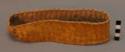 Wide head band of woven straw with rust and yellow design on outside - ceremonia