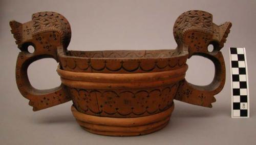 Carved wooden bowl