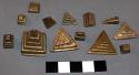 Cast brass or bronze pyramidal objects