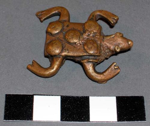 Cast brass or bronze turtle(?) effigy