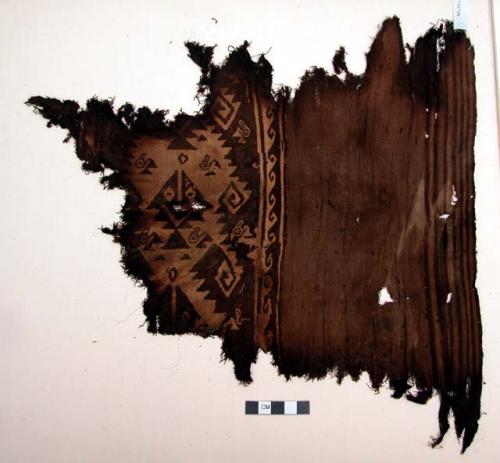 Textile, double cloth fragment