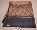 Ikat pasin or skirt, blue and yellow