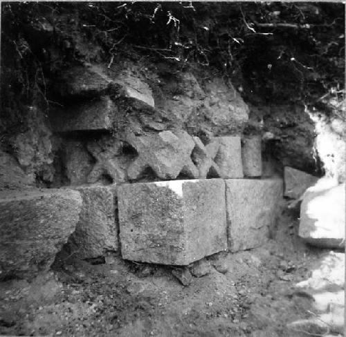 Great Pyramid.  northeast corner of sculptured platform near summit.