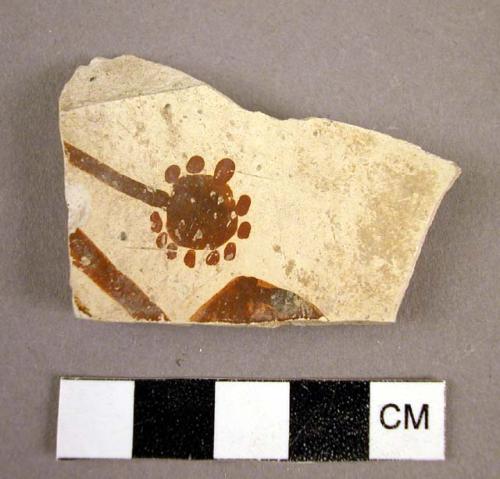 Potsherd showing flower