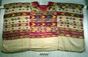 Cofradia huipil, or festival or church blouse - red, purple, green, yellow desig