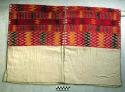 Huipil, or woman's blouse - white with green stripes and red, green, purple & or