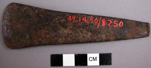 Iron axe head.  Intambo