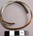 Spiral flattened brass anklet or bracelet
