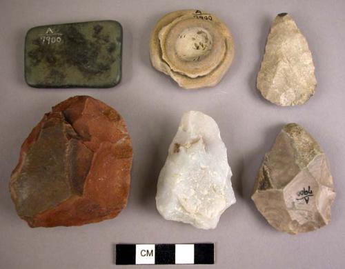 Box of chipped and unusual stones