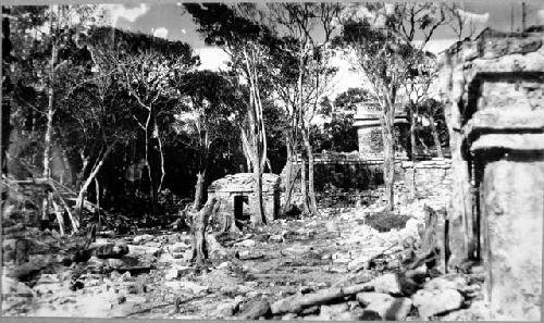 Castillo plaza-Structure 1, from South