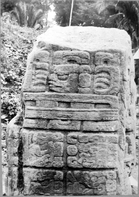 Stela C, left side glyphs