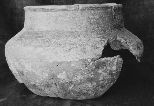 Incised Pallid Red or Orange vessel form Pit #1, Finca Las Charcas