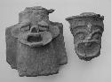Two fragmentary prong-top incense burners.