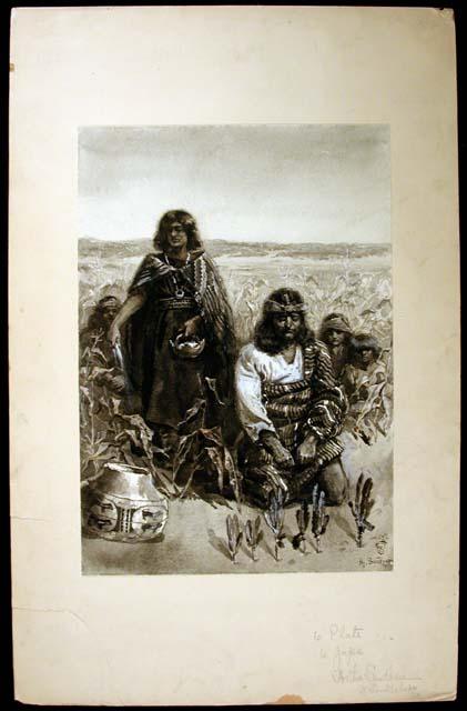 Picture of SW Indian grouping in cornfield