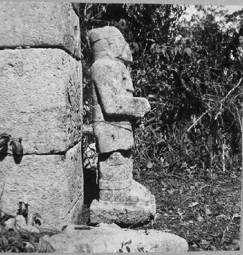 2C1. 4 views of a small statue found near the base of the column.