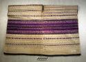 Huipil, or woman's blouse - white with purple & black brocaded design
