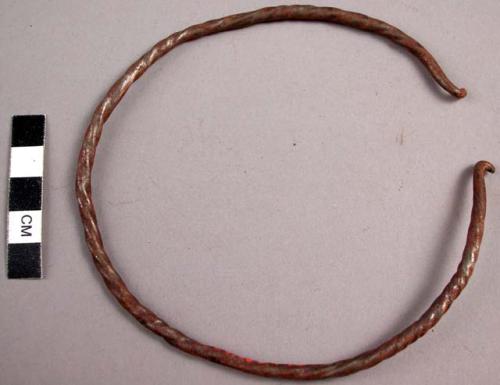 Twisted iron neck ring