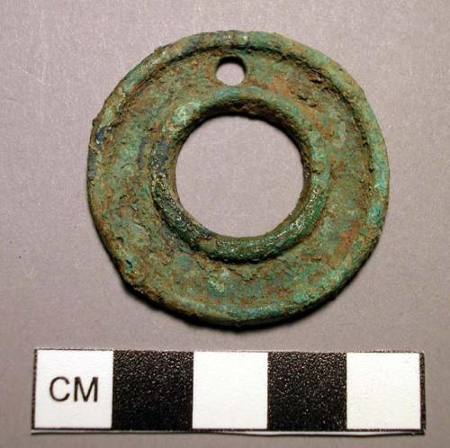 Pendant, disk-shaped