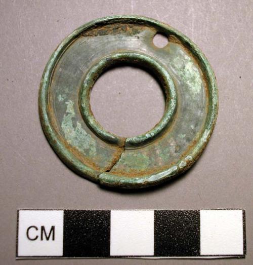 Pendant, disk-shaped