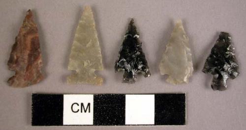 Chert and obsidian points