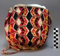 Twined bag, decorated