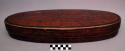 Oval wooden tobacco box