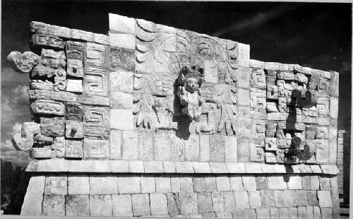 Temple of the Warriors- Marsh panels. N. anta after repair to top of second mask