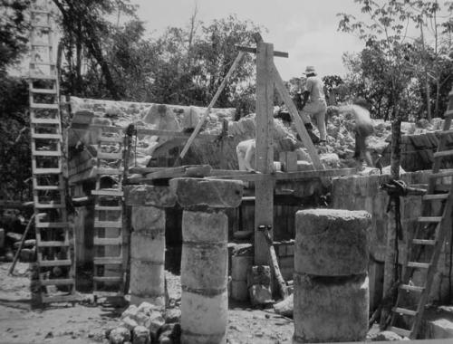 Structure 3E3 - Sweat House / N. end of colonnade under repair