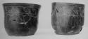 Black-brown fine-incised goblets (2)