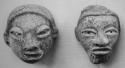 Two Las Charcas Phase figurine heads