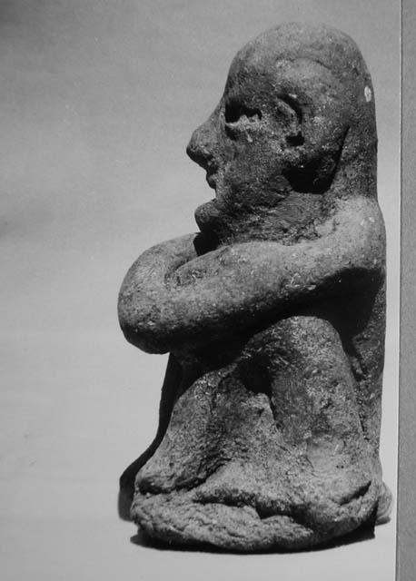 Seated human figurines, effigy prong form  3-pronged incensario