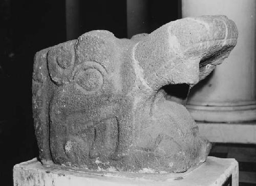 Sculptured stone - serpent head