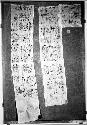 Left - Stela 5 left.  Right - Stela 6 front (rubbings)