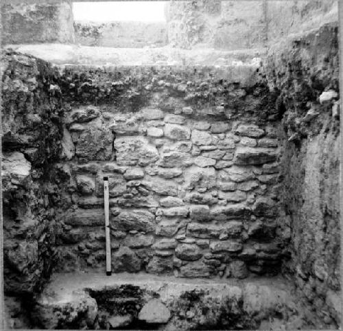 A-V: East wall of Room 22, A Group showing wall construction