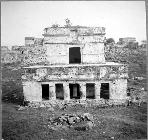 Temple of Frescoes (Structure 16).  West facade.