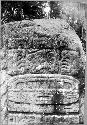 Stela A, east side glyph detail