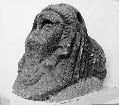 Sculptured stone - human head