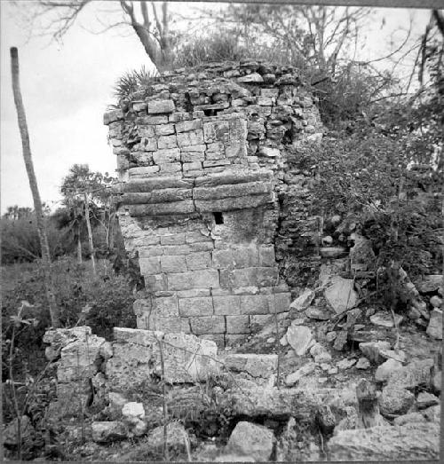 Construction detail of classic temple at site of San Gervasio