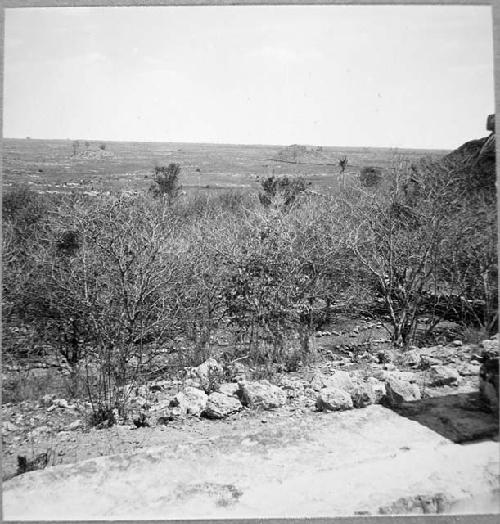 View from church platform looking East.