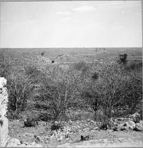 View from church platform looking East.