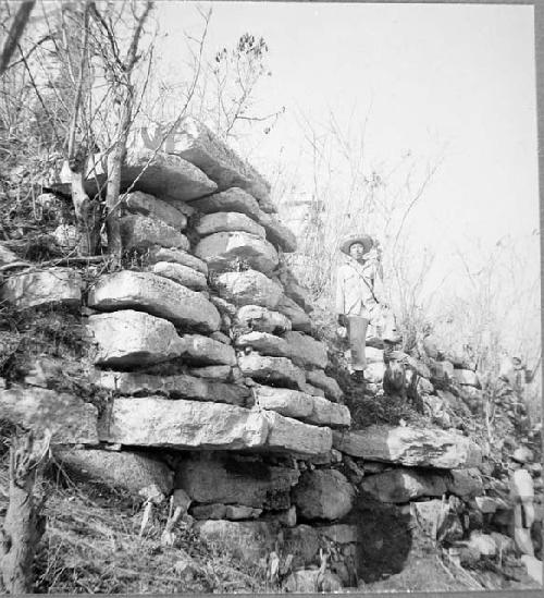 Str. 1- Colonnaded Palace- terrace walls of primary unit on North side