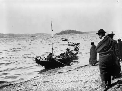 Potlach ceremony in Fort Rupert, Canada