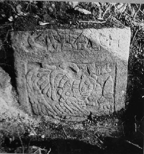 2B2. Inner SW jamb. Stone photographed measures 71 x 59 x 17 cm.