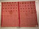 Huipil, or woman's blouse - red & white striped cloth with red, green, yellow &